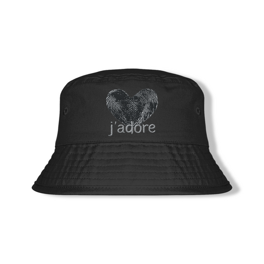 Bucket Hat in cotone premium – "j’adore"