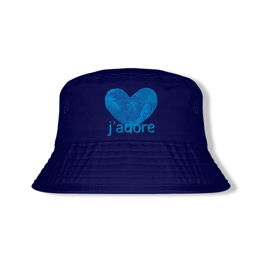 Bucket Hat in cotone premium – "j’adore"