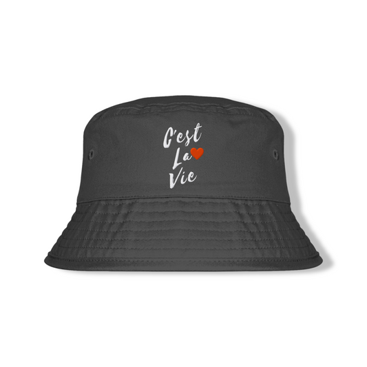 Premium Cotton Bucket Hat – "C’est la vie"