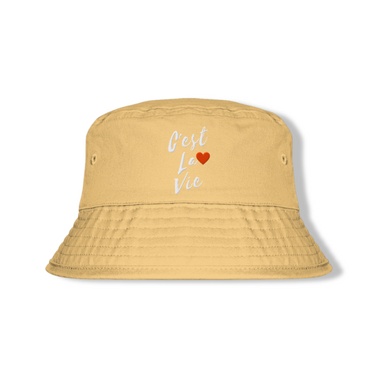 Bucket Hat in cotone premium – "C’est la vie"