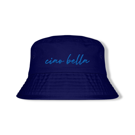 Bucket Hat in cotone premium – "ciao bella"
