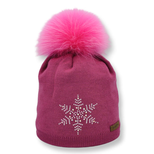 7379 Out - beanie with strass snowflake