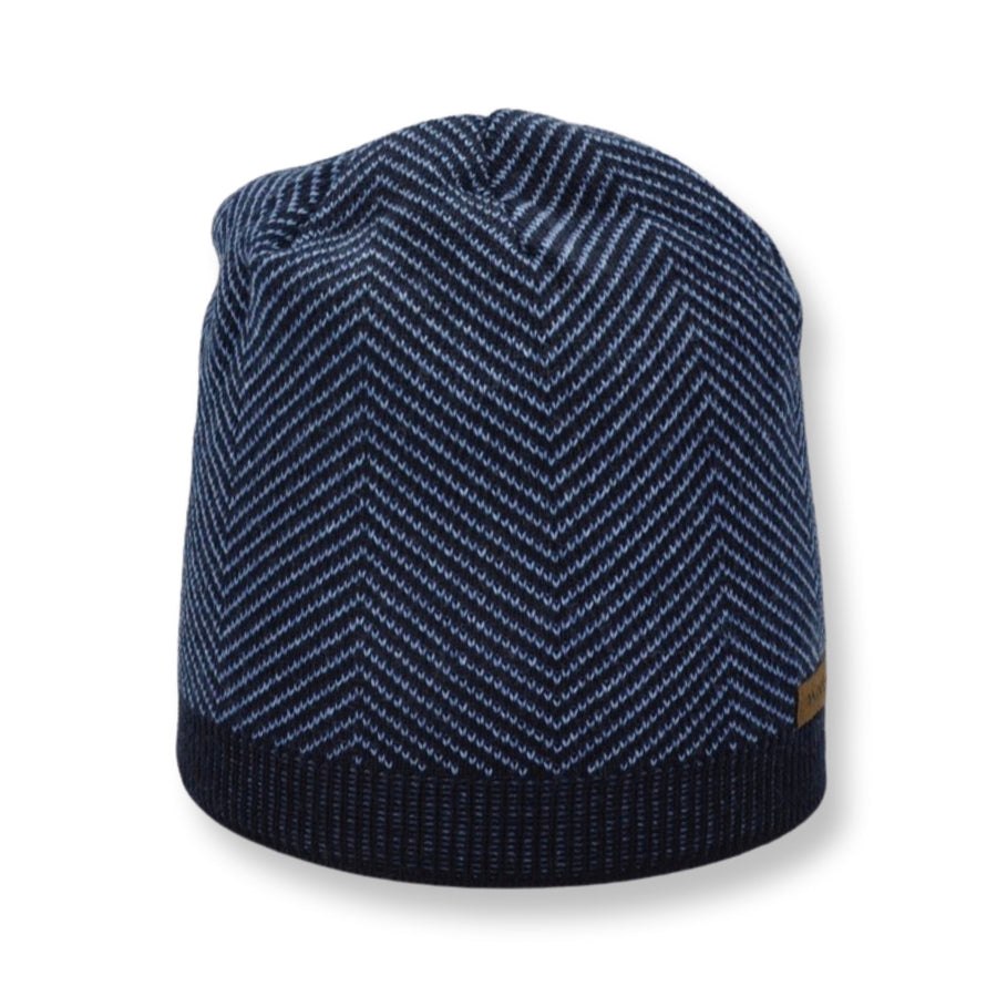 Merino-Mütze mit Jacquardmuster