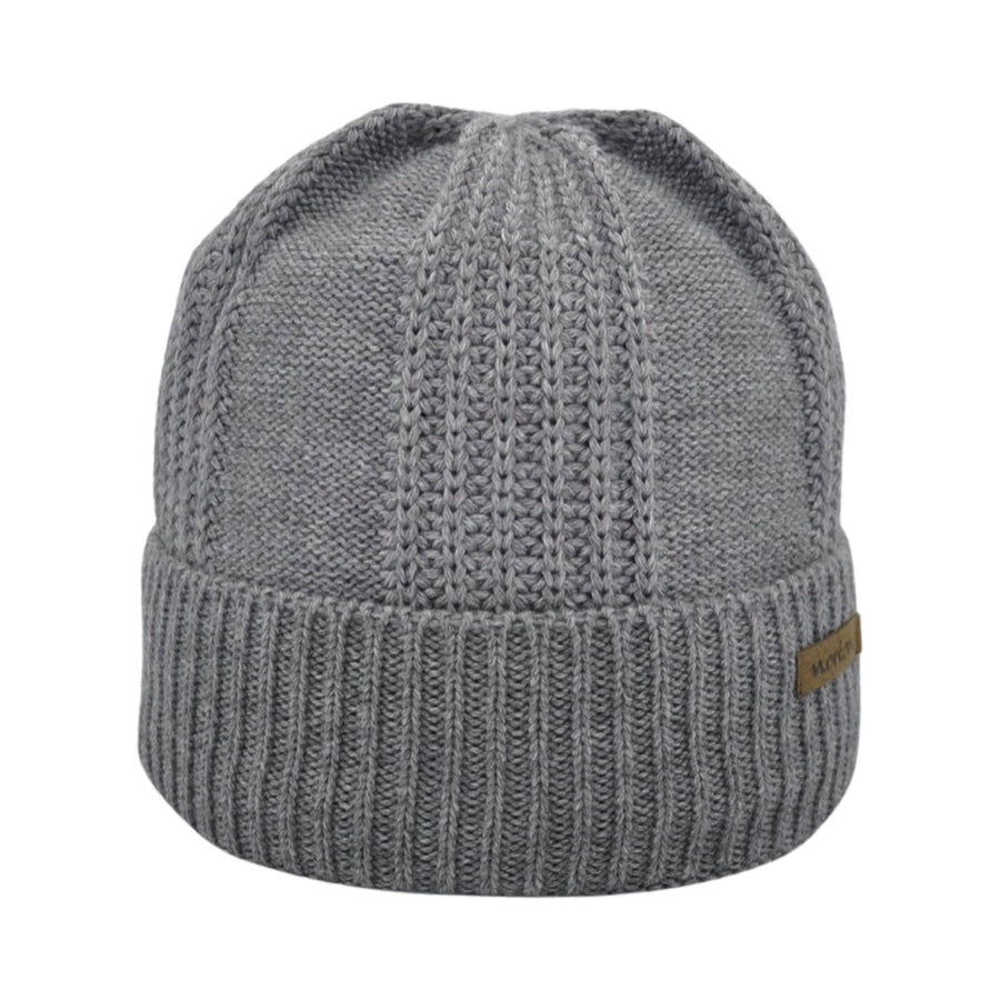 Men's Merino Wool Beanie Lined with Fleece
