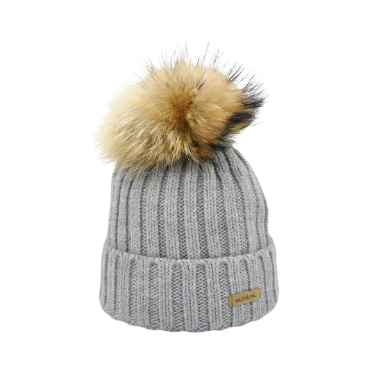 8411 - beanie in lana merinos with bobble