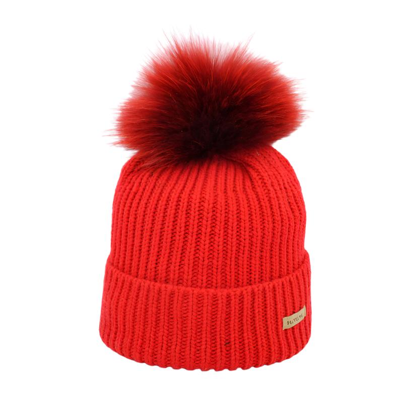 Cashmere Wool Beanie with Bobble