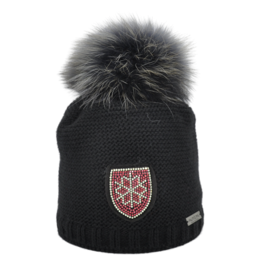 8524 - Mütze aus Merino Wolle mit Strass