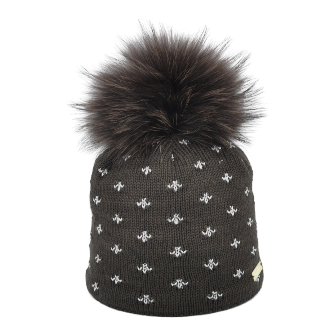 8616 - Mütze mit Lurex-Jacquard