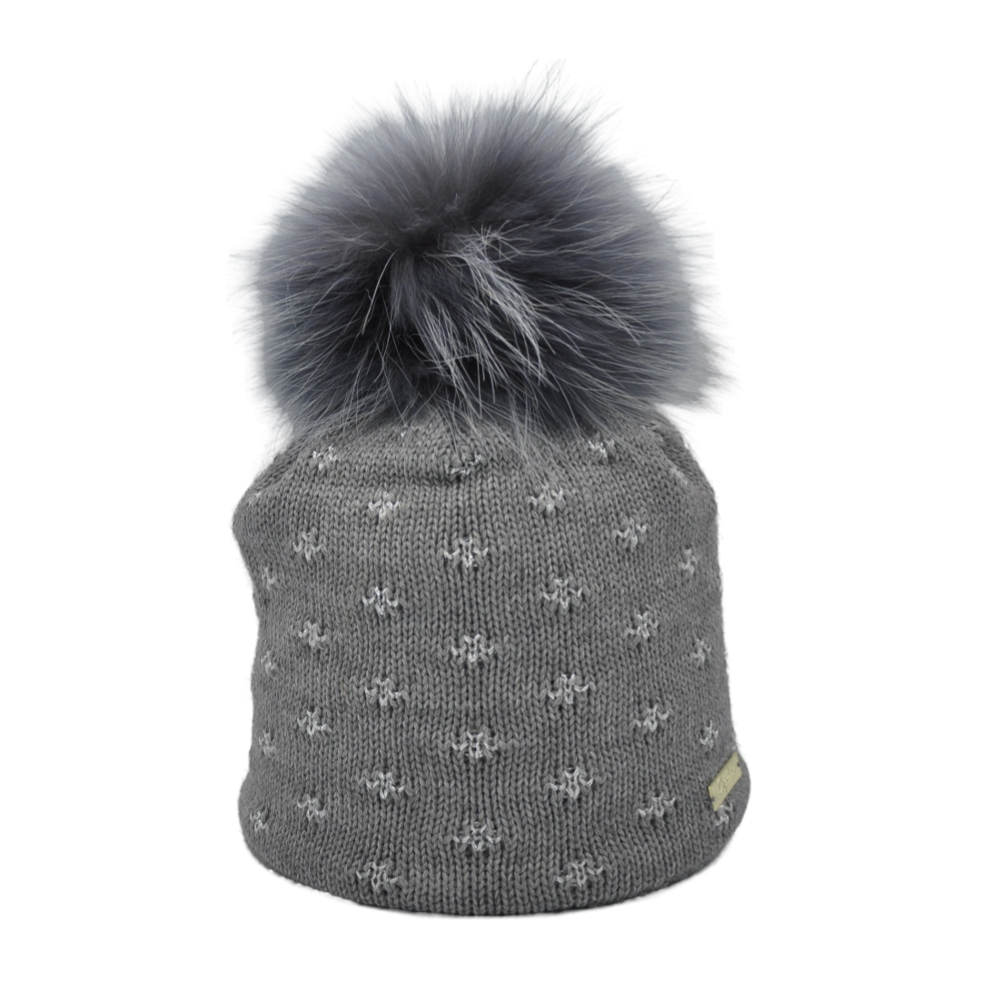 8616 - Mütze mit Lurex-Jacquard