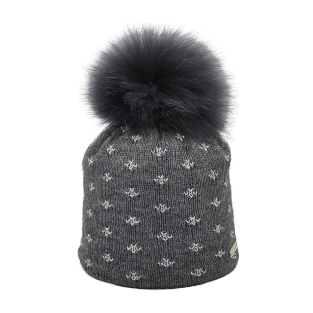 8616 - Mütze mit Lurex-Jacquard
