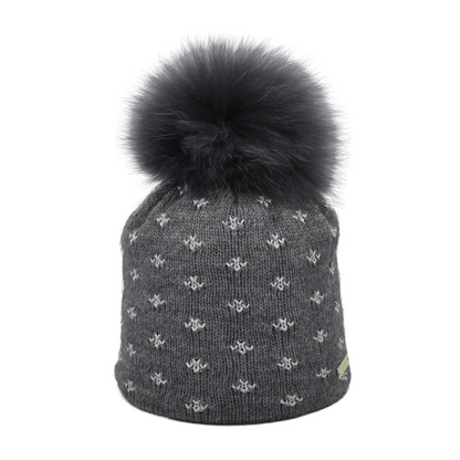 8616 - beanie with jacquard lurex