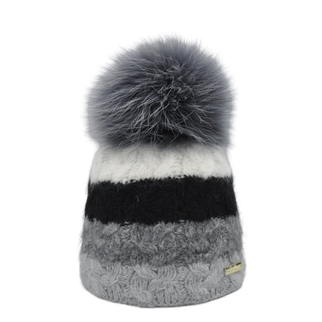8726 - bonnet multicolore en mohair