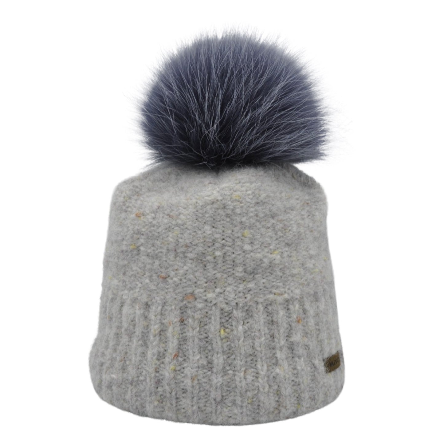 8824 - beanie in alpaca wool with bobble