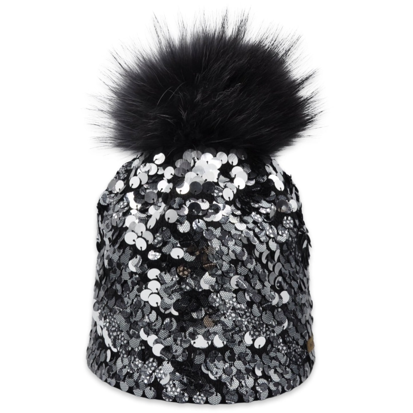 8860 - Mütze aus Merino Wolle mit Bommel 