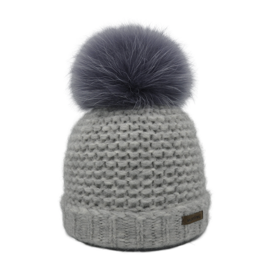Kids' Alpaca Wool Beanie with Bobble