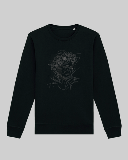 Women's Premium Cotton Sweater – "Fine Line Woman"