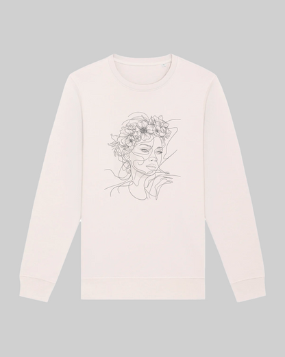Women's Premium Cotton Sweater – "Fine Line Woman"