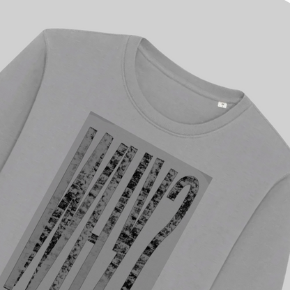 Herren-Sweater aus Bio-Baumwolle – "why?" Print