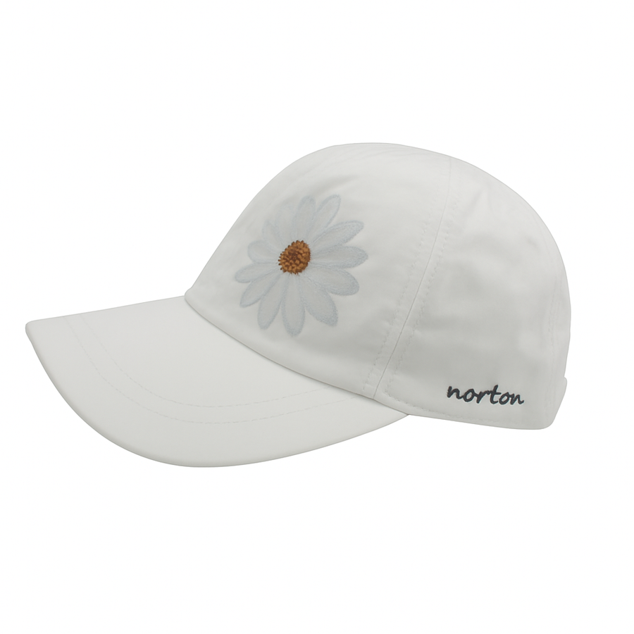 Cappellino in cotone con motivo dipinto a mano