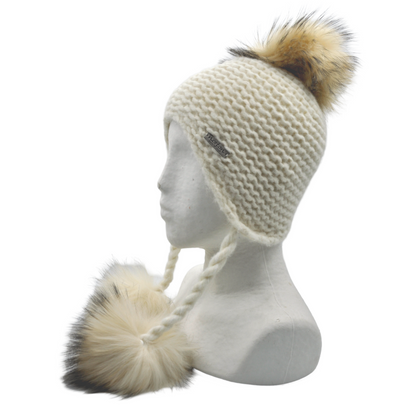 7329 - berretto in lana d'alpaca con pompon