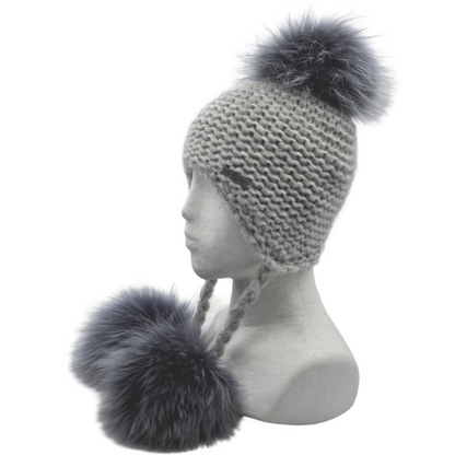 7329 - berretto in lana d'alpaca con pompon