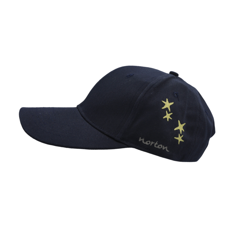 Berretto con visiera in cotone blu navy