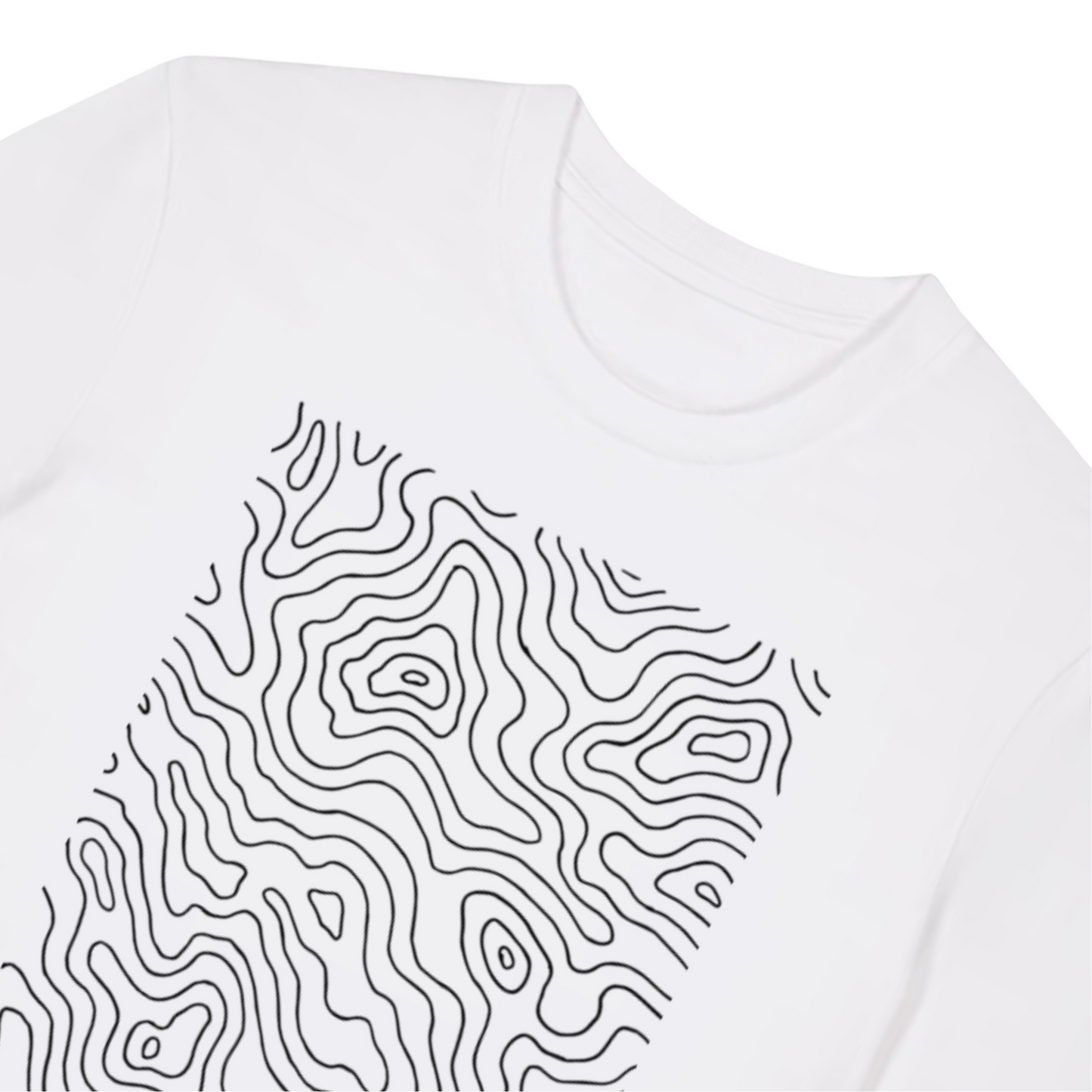 T-Shirt uomo premium cotone organico – "Topographical Map"