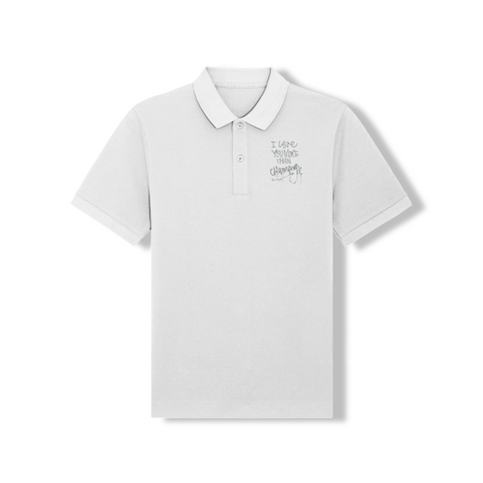 Polo Donna – Ricamo "I Love You More Than Champagne"