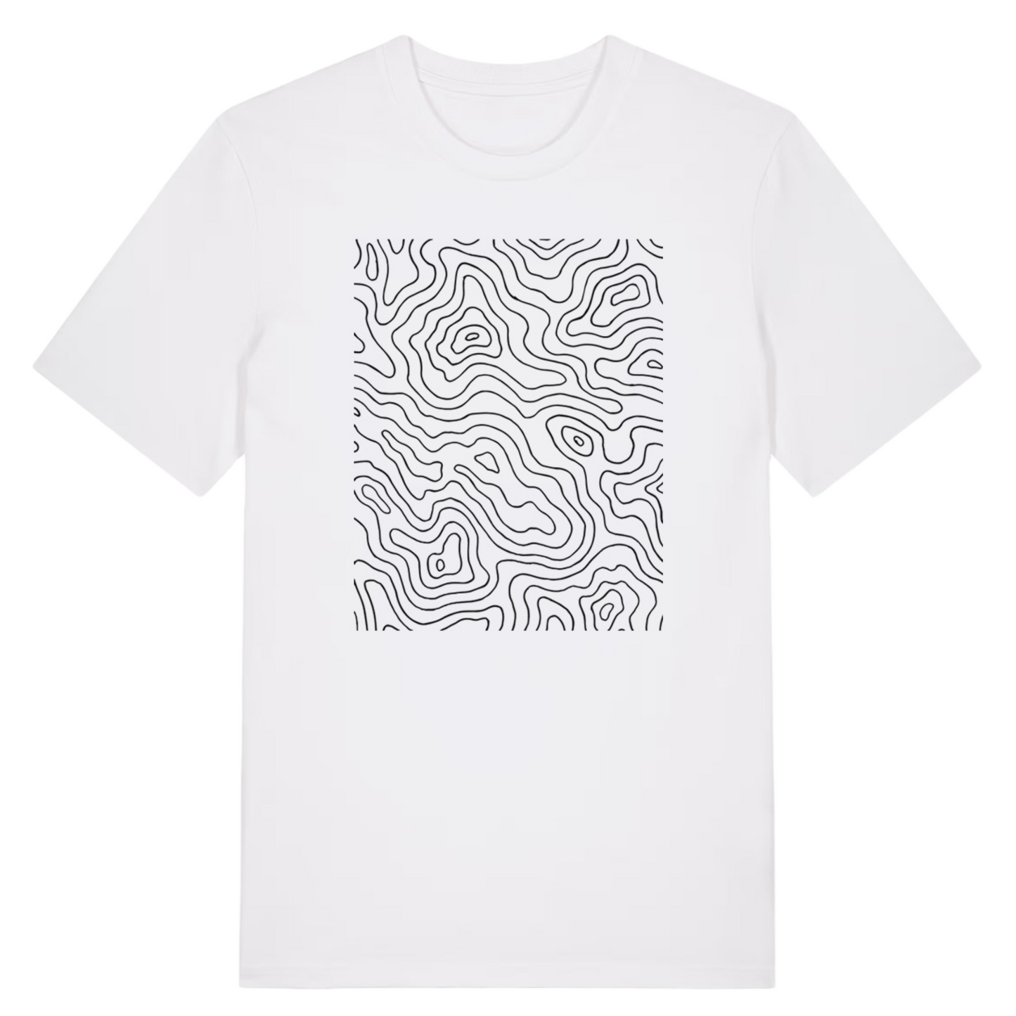 T-Shirt uomo premium cotone organico – "Topographical Map"