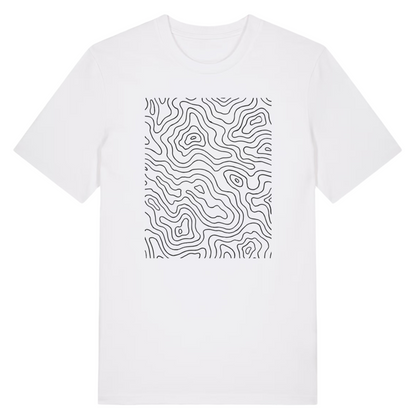 T-Shirt uomo premium cotone organico – "Topographical Map"