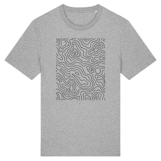 T-Shirt uomo cotone premium – "Topographical Map"