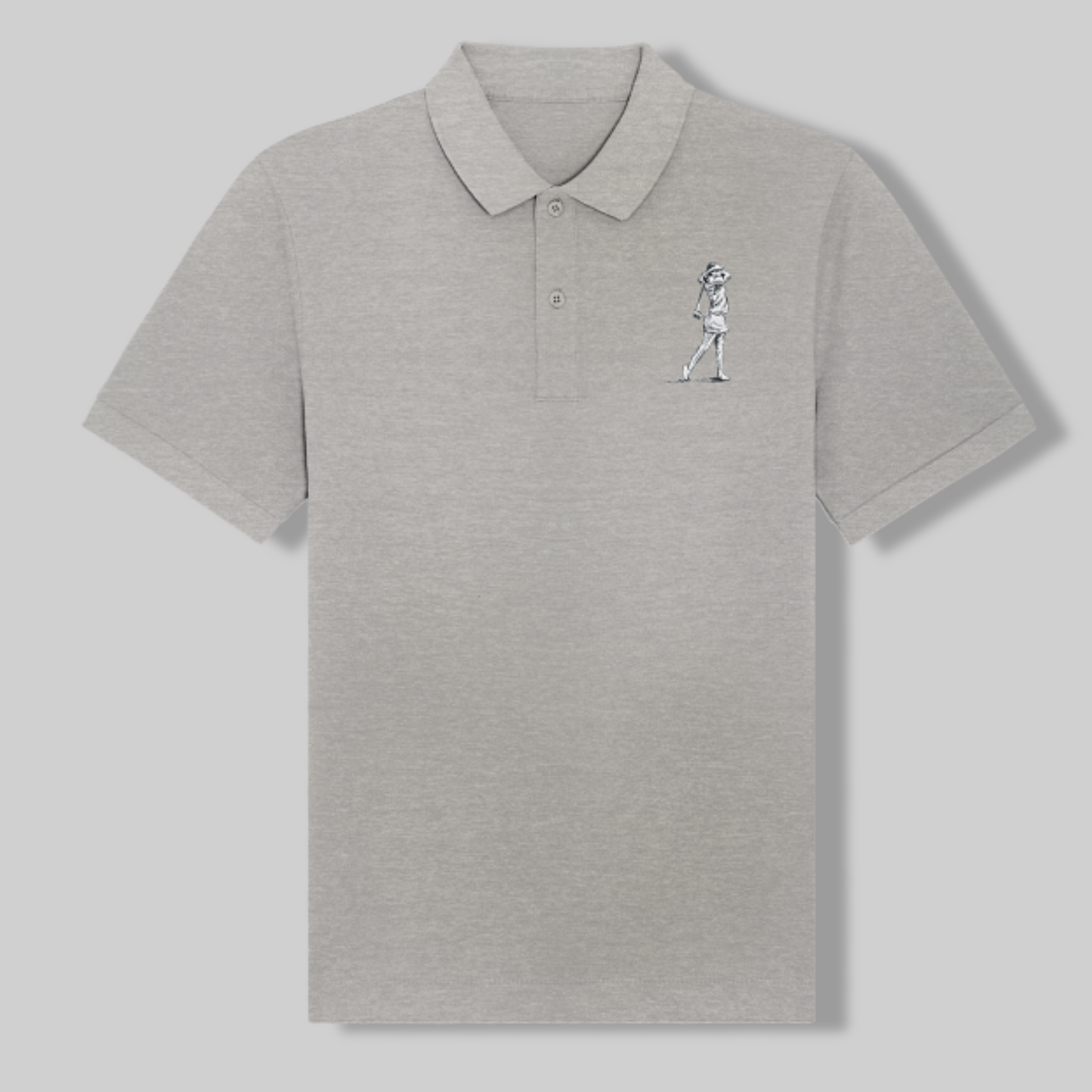 Damen Poloshirt – Golferin-Stickerei