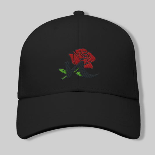 Damen Baumwollcap – Rosen-Stickerei