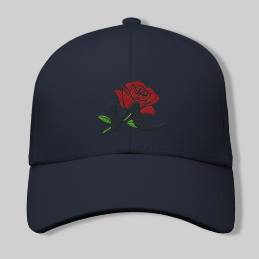 Damen Baumwollcap – Rosen-Stickerei