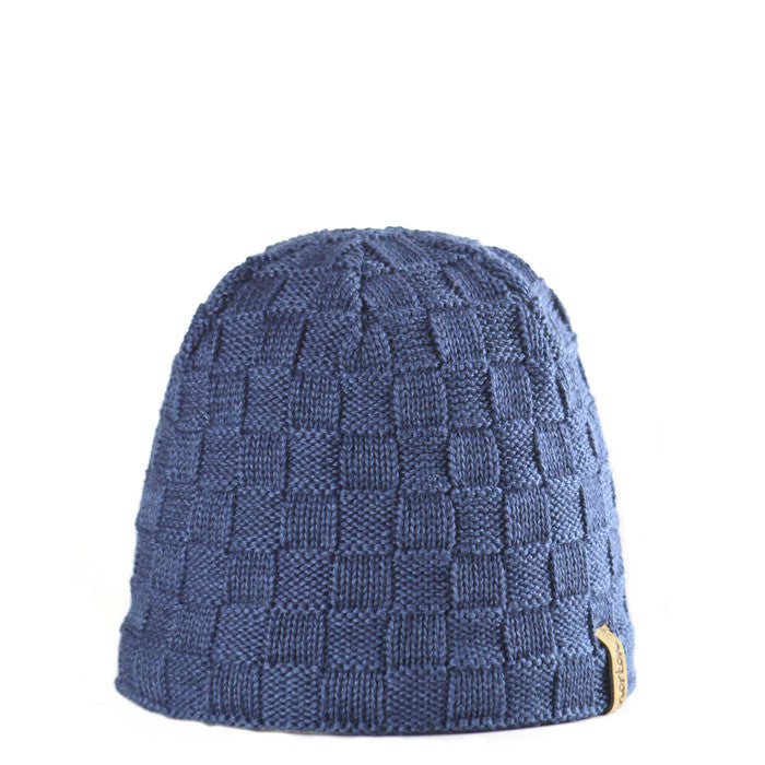 Kindermütze aus Merinowolle in Jeansblau