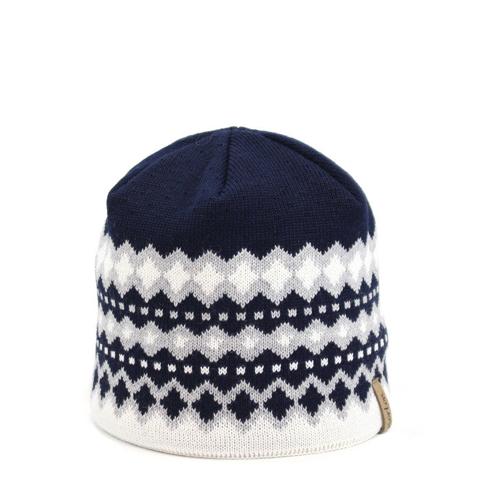 Merino-Mütze mit Norwegerjacquard