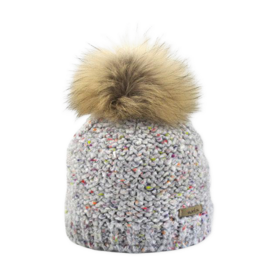 Kindermütze aus weicher Wolle mit Bommel
